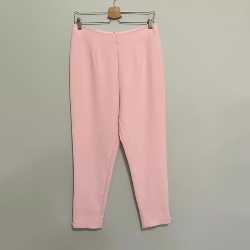 CUPCAKES AND CASHMERE Veletta High-Waisted Pink Suit Pants Women's Size 8